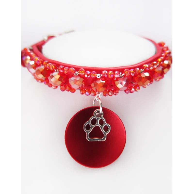 KFarah | Chien Et Chiot | Collier Simple Rouge Cristal 6 KFarah | Chien Et Chiot | Collier Simple Rouge Cristal – Image 4