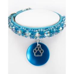 KFarah | Chien Et Chiot | Collier Simple Turquoise Cristal -Fournitures Pour Chiens kfarah chien et chiot collier simple turquoise cristal 4