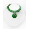 KFarah | Chien Et Chiot | Collier Simple Vert Cristal -Fournitures Pour Chiens kfarah chien et chiot collier simple vert cristal