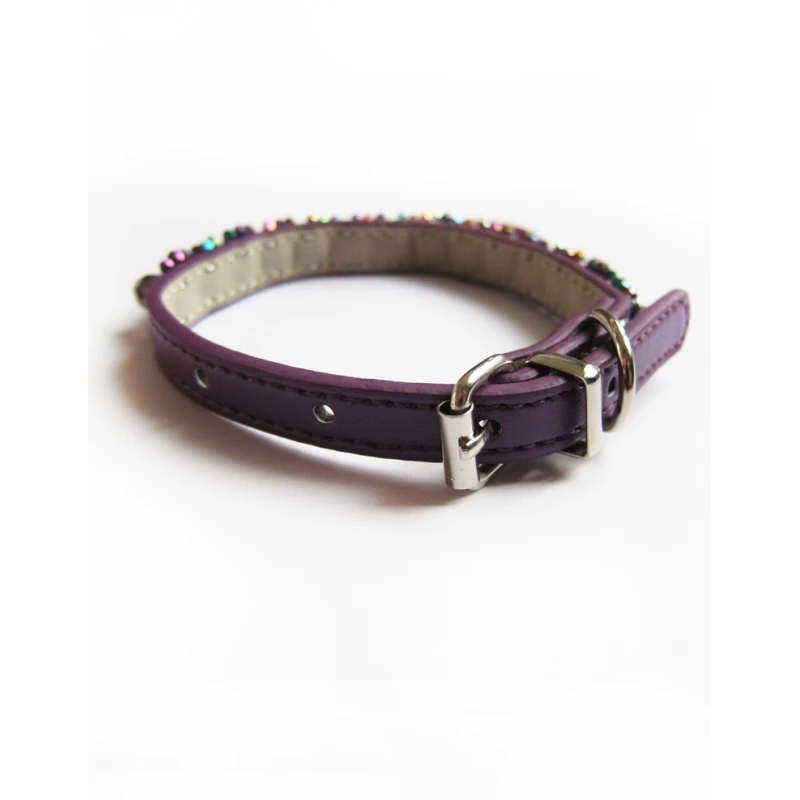 KFarah | Chien Et Chiot | Collier Simple Violet Cristal 4 KFarah | Chien Et Chiot | Collier Simple Violet Cristal – Image 2