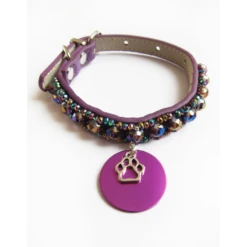 KFarah | Chien Et Chiot | Collier Simple Violet Cristal 11 KFarah | Chien Et Chiot | Collier Simple Violet Cristal -Fournitures Pour Chiens kfarah chien et chiot collier simple violet cristal 4