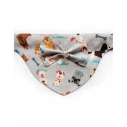 KFarah | Chien Et Chiot | Foulard Bandana Gris -Fournitures Pour Chiens kfarah chien et chiot foulard bandana gris 1