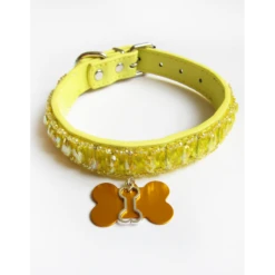 KFarah | Chiens | Collier Chien Goutte Jaune -Fournitures Pour Chiens kfarah chiens collier chien goutte jaune 3