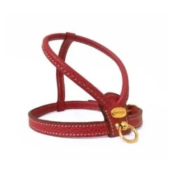 La Cinopelca | Harnais Pour Chien En Cuir De Veau Souple | Rouge