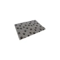 Leopet | Tapis De Couchage Gris Motif Pattes De Chien