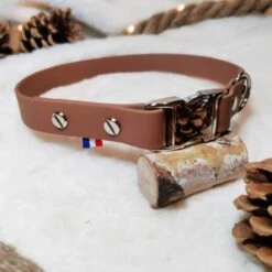 Les Ateliers De Shiro | Collier Pour Chien Biothane | Marron Chaud