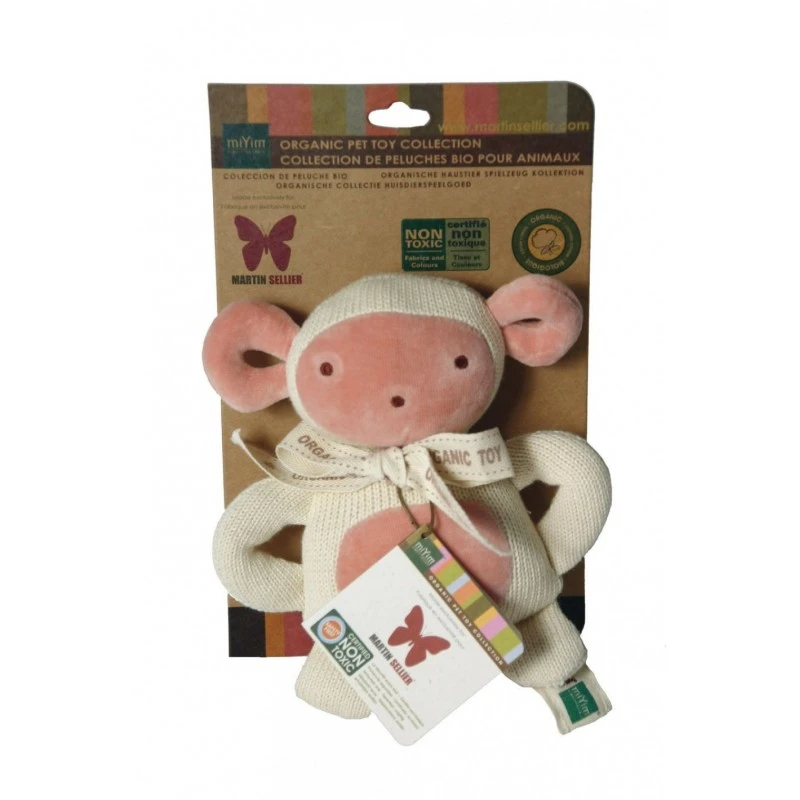 Martin Sellier | Jouet Pour Chien En Coton Bio Avec Poignée | Singe 3 Martin Sellier | Jouet Pour Chien En Coton Bio Avec Poignée | Singe