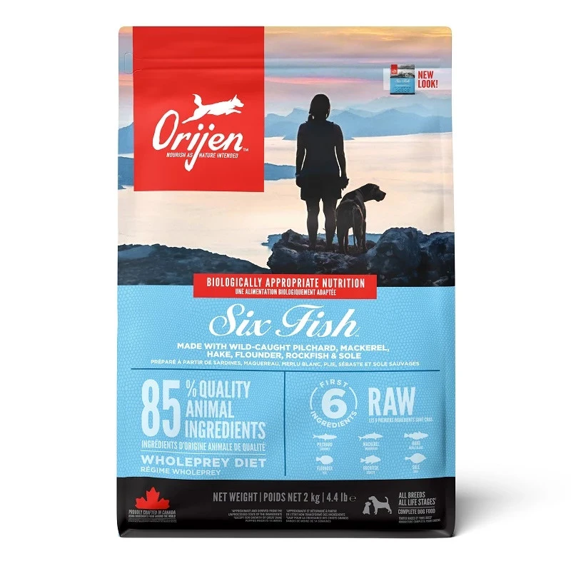 ORIJEN Six Fish | Croquettes Sans Céréales Pour Chiens Sensibles | Aux 6 Poissons 4 ORIJEN Six Fish | Croquettes Sans Céréales Pour Chiens Sensibles | Aux 6 Poissons – Image 2