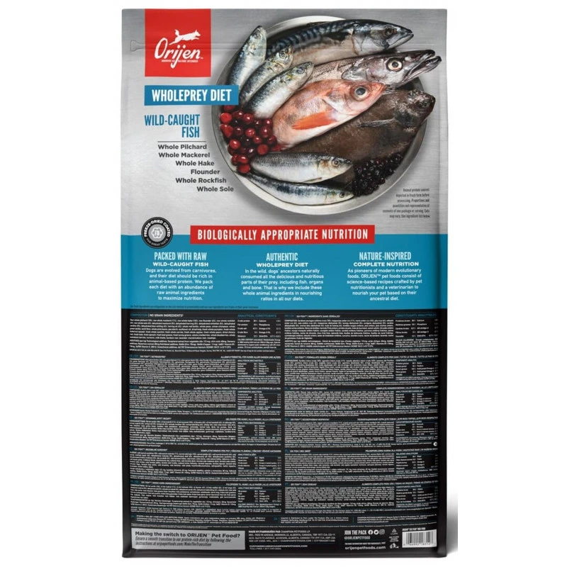 ORIJEN Six Fish | Croquettes Sans Céréales Pour Chiens Sensibles | Aux 6 Poissons 7 ORIJEN Six Fish | Croquettes Sans Céréales Pour Chiens Sensibles | Aux 6 Poissons – Image 5