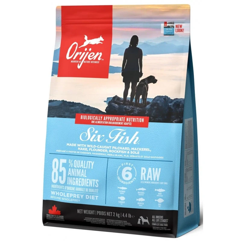 ORIJEN Six Fish | Croquettes Sans Céréales Pour Chiens Sensibles | Aux 6 Poissons 3 ORIJEN Six Fish | Croquettes Sans Céréales Pour Chiens Sensibles | Aux 6 Poissons