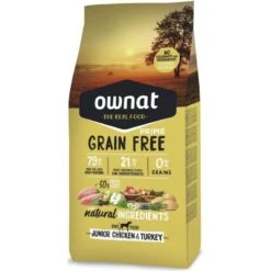 Ownat | Croquettes Sans Céréales Chiot | Prime Grain Free Junior Poulet & Dinde