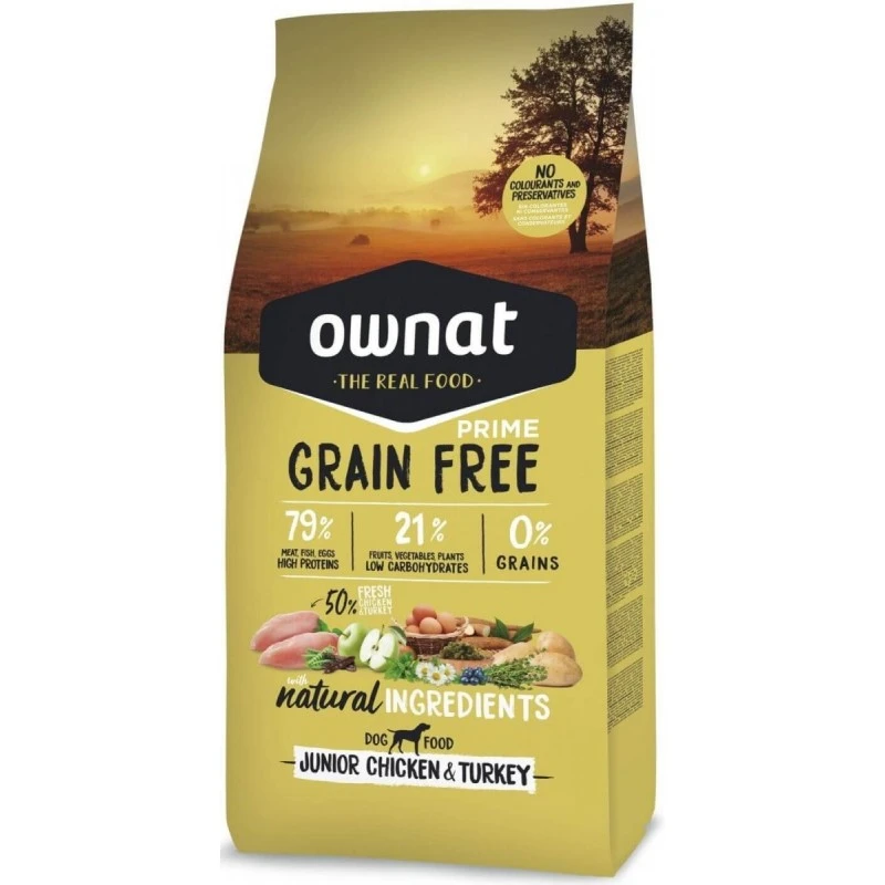 Ownat | Croquettes Sans Céréales Chiot | Prime Grain Free Junior Poulet & Dinde 3 Ownat | Croquettes Sans Céréales Chiot | Prime Grain Free Junior Poulet & Dinde