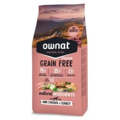 OWNAT PRIME | Grain Free Sans Céréales Au Poulet & Dinde Pour Petit Chien Adulte