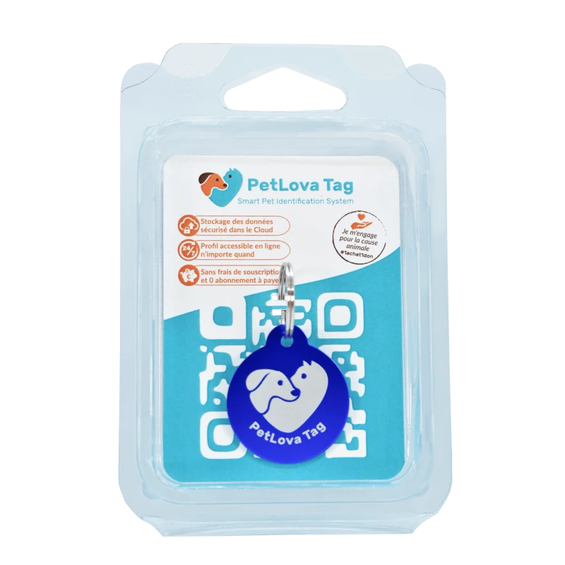 PetLova Tag | Chien Et Chat | Médaille Classique QR Code | BLEU 3 PetLova Tag | Chien Et Chat | Médaille Classique QR Code | BLEU