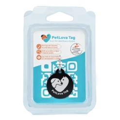 PetLova Tag | Chien Et Chat | Médaille Classique QR Code | NOIR