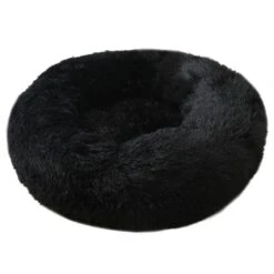 Pets Lover Store | Coussin Douillet Pour Chien Et Chat En Peluche "Donut" | Noir