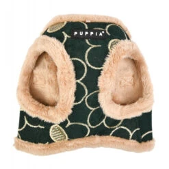 Puppia Florent | Harnais Veste Pour Chien Avec Fourrure | Kaki -Fournitures Pour Chiens puppia florent harnais veste pour chien avec fourrure kaki 2