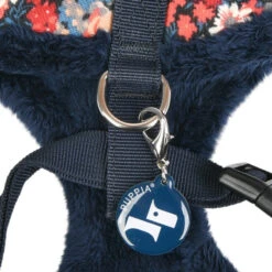 Puppia GIANNI | Harnais Chien Motif Liberty Marine Avec Fourrure -Fournitures Pour Chiens puppia gianni harnais chien motif liberty marine avec fourrure 2