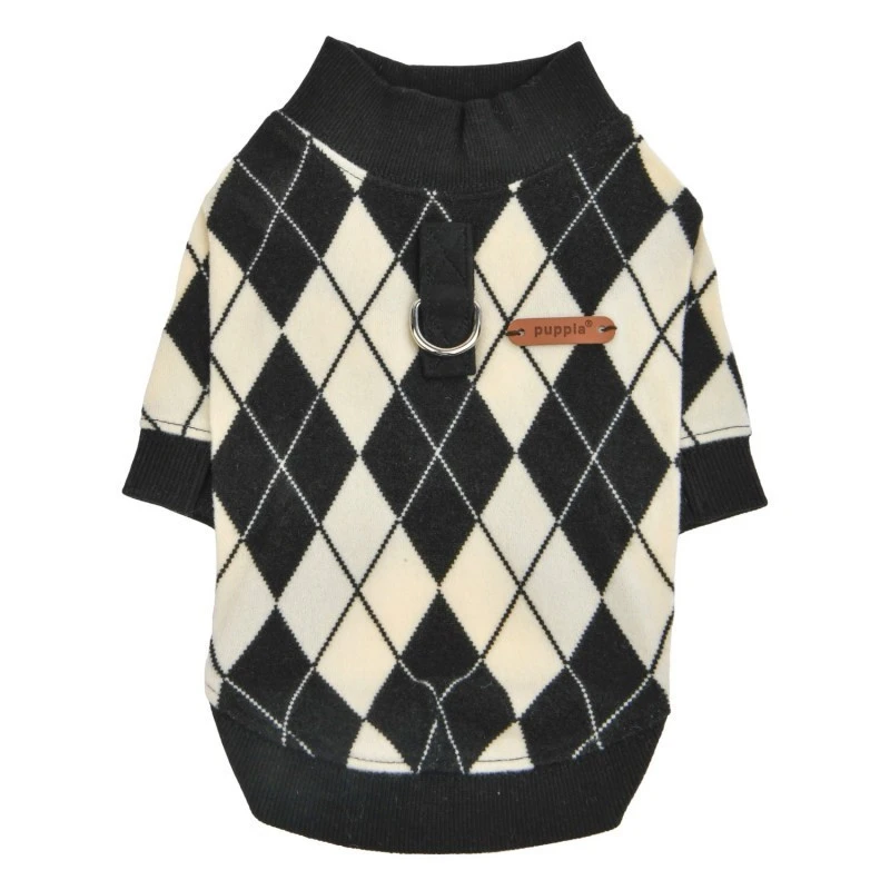 Puppia Jaden | Chien | Pull Jacquard Noir Et Blanc 3 Puppia Jaden | Chien | Pull Jacquard Noir Et Blanc