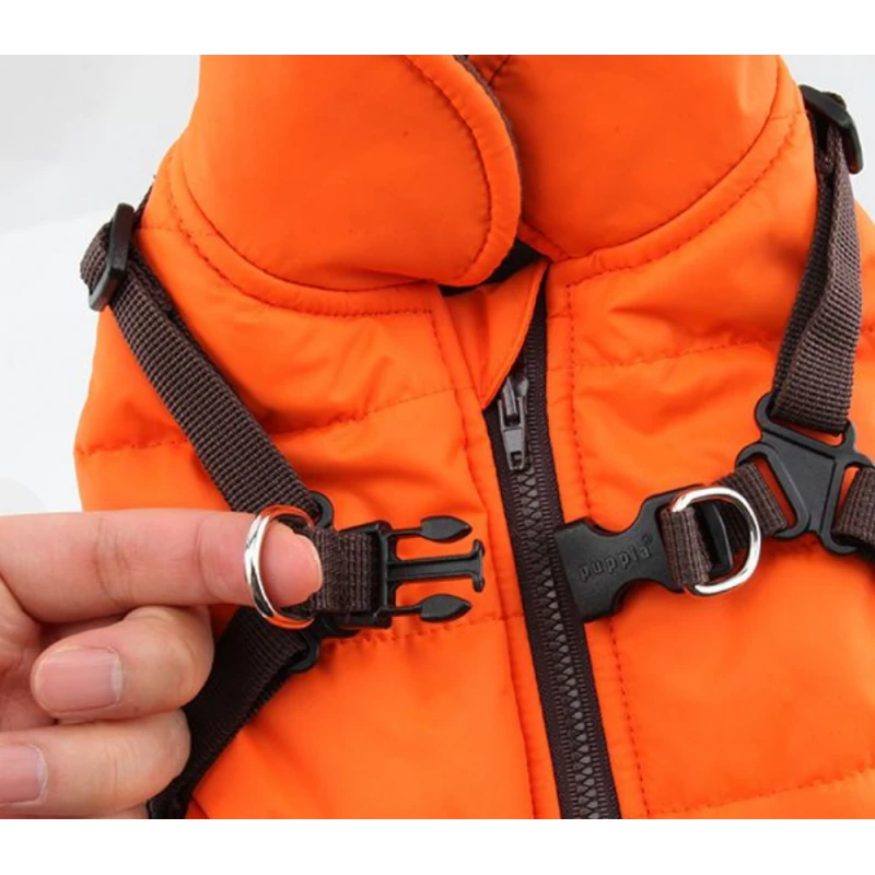 Puppia Mountaineer II | Doudoune Imperméable Pour Chien | Orange 5 Puppia Mountaineer II | Doudoune Imperméable Pour Chien | Orange – Image 3