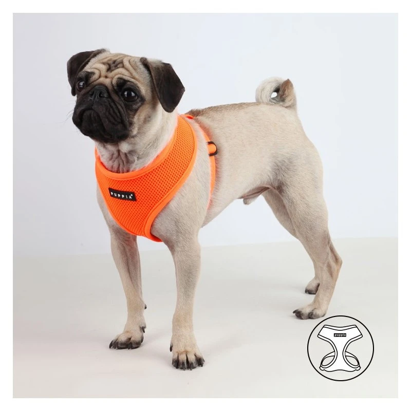 PUPPIA NEON | Harnais Pour Chien Ultra Respirant | Orange Fluo 5 PUPPIA NEON | Harnais Pour Chien Ultra Respirant | Orange Fluo – Image 3