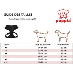 Puppia Soft | Harnais Confortable Et Réglable Pour Chien | Rouge -Fournitures Pour Chiens puppia soft harnais confortable et reglable pour chien rouge 1