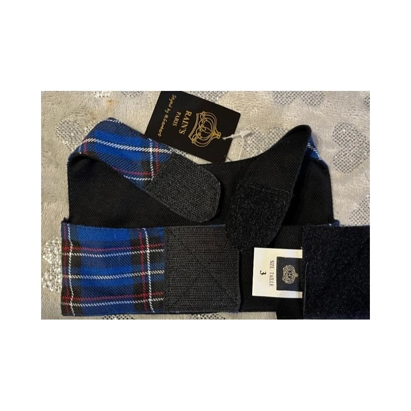 Rain's Paris | Chien | Harnais Gilet écossais Bleu Avec Laisse 5 Rain's Paris | Chien | Harnais Gilet écossais Bleu Avec Laisse – Image 3