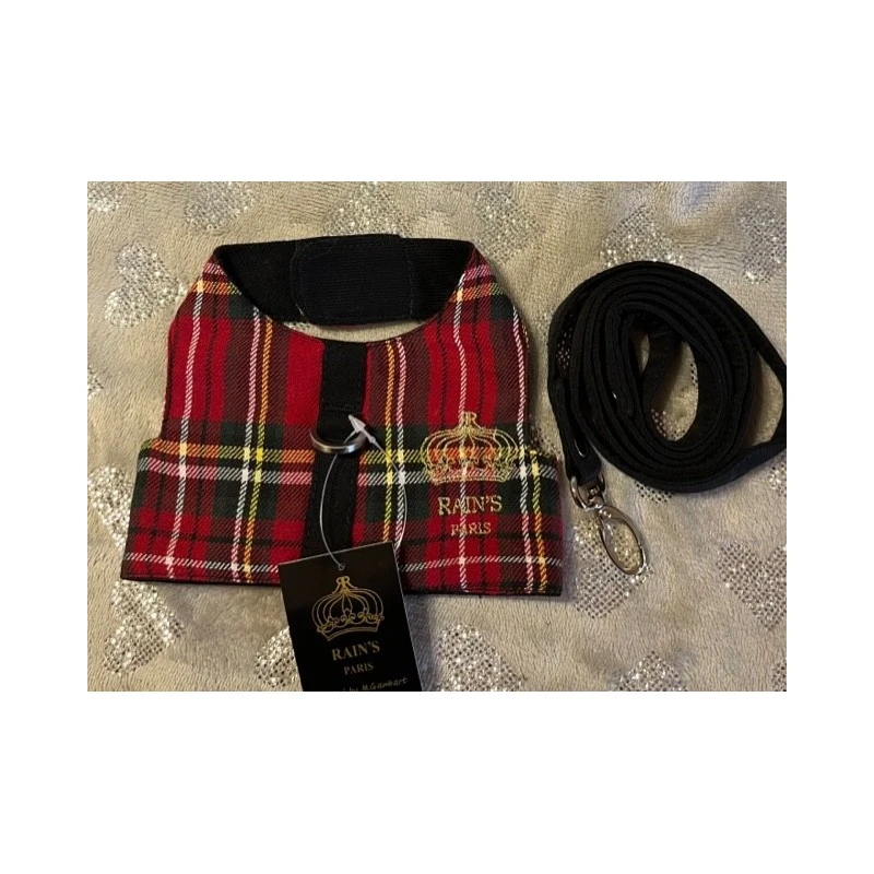 Rain's Paris | Petit Chien | Harnais Gilet écossais Avec Sa Laisse 4 Rain's Paris | Petit Chien | Harnais Gilet écossais Avec Sa Laisse – Image 2