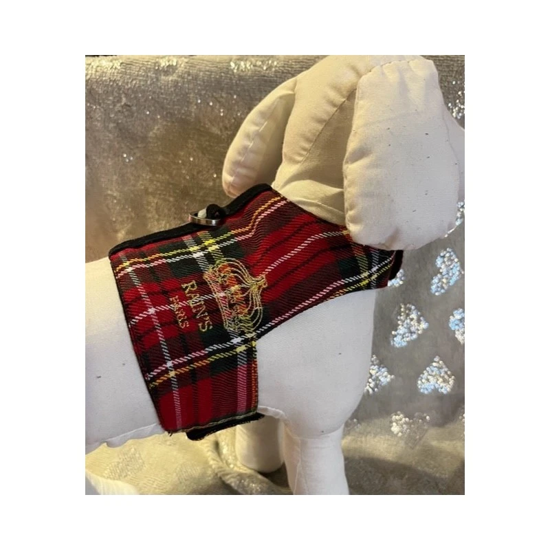 Rain's Paris | Petit Chien | Harnais Gilet écossais Avec Sa Laisse 3 Rain's Paris | Petit Chien | Harnais Gilet écossais Avec Sa Laisse