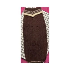 Rain's Paris | Pull Pour Chien En Tricot Brun | Taille 34 Cm