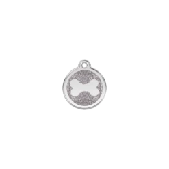 Red Dingo | Chien Et Chat | Médaille Avec Paillettes Os Argent