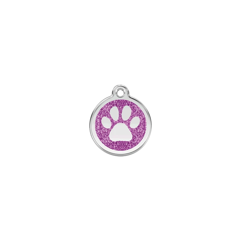 Red Dingo | Chien Et Chat | Medaille Avec Paillettes Patte Violet 3 Red Dingo | Chien Et Chat | Medaille Avec Paillettes Patte Violet