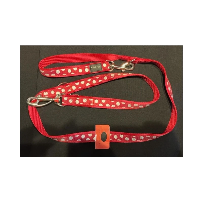 Red Dingo | Chien | Laisse Multipositions Rouge à Pois Blanc 3 Red Dingo | Chien | Laisse Multipositions Rouge à Pois Blanc