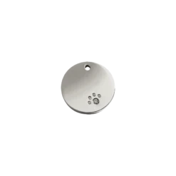 Red Dingo | Chien | Medaille Diamante En Acier Inoxydable Poli Rond