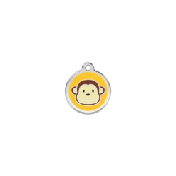Red Dingo Monkey | Chien Et Chat | Médaille En émail Avec Tête De Singe