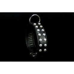 Soukha | Chien | Collier Cuir Noir White Nancy