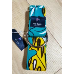 The Blue S | Chien | Collier BAMAKO | Bleu Lagon Imprimé Jaune Et Blanc De Feuilles -Fournitures Pour Chiens the blue s chien collier bamako bleu lagon imprime jaune et blanc de feuilles 3