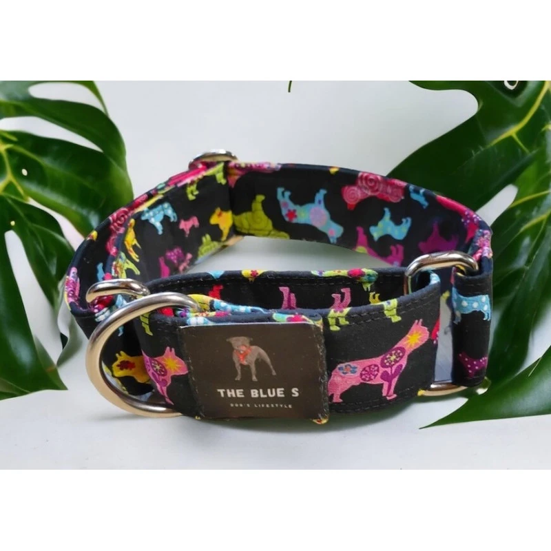 The Blue S | Chien | Collier BULLDOG | Imprimé Bulldogs Sur Fond Noir 5 The Blue S | Chien | Collier BULLDOG | Imprimé Bulldogs Sur Fond Noir – Image 3