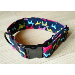 The Blue S | Chien | Collier Classik BULLDOG | Imprimé Bulldogs Sur Fond Noir