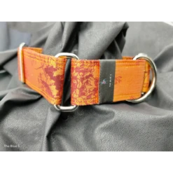 The Blue S | Chien | Collier Soie Chic Loulou | Orange -Fournitures Pour Chiens the blue s chien collier soie chic loulou orange 3