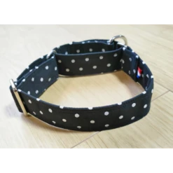 The Blue S | Chien | Collier Spot The Dot | Noir Avec Pois Blanc -Fournitures Pour Chiens the blue s chien collier spot the dot noir avec pois blanc 1