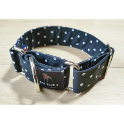 The Blue S | Chien | Collier Spot The Dot | Noir Avec Pois Blanc -Fournitures Pour Chiens the blue s chien collier spot the dot noir avec pois blanc 3