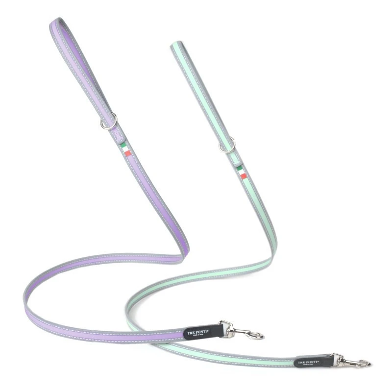 Tre Ponti | Chien | Laisse Pastel Réfléchissante | Mauve Ou Menthe 5 Tre Ponti | Chien | Laisse Pastel Réfléchissante | Mauve Ou Menthe – Image 3