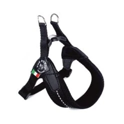 Tre Ponti Sottopancia | Harnais Pour Petit Chien Et Chat Avec Sangle Réglable | Noir