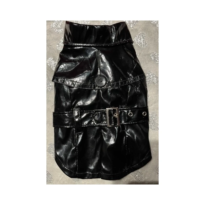 Urban Pup | Chien| Ciré Imperméable Noir Avec Sangles 5 Urban Pup | Chien| Ciré Imperméable Noir Avec Sangles – Image 3