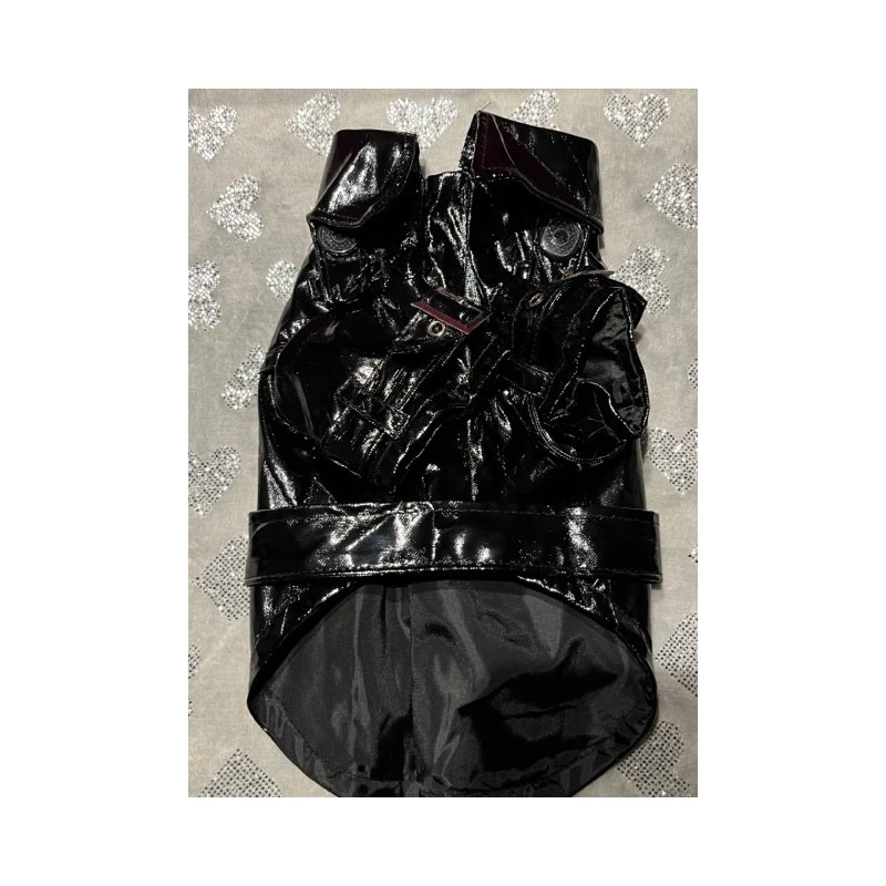 Urban Pup | Chien| Ciré Imperméable Noir Avec Sangles 6 Urban Pup | Chien| Ciré Imperméable Noir Avec Sangles – Image 4