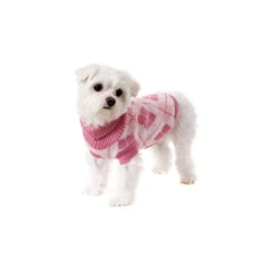 Urban Pup | Chien | Pull Rose à Motif Losanges -Fournitures Pour Chiens urban pup chien pull rose a motif losanges 2