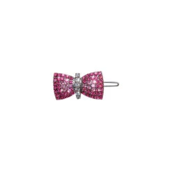 Vivog | Chien | Barrette Noeud Strass Rose Et Blanc Pink Lilly