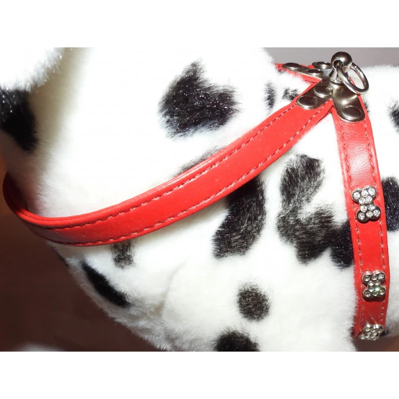 Vivog | Chien | Harnais Rouge Os Strass 4 Vivog | Chien | Harnais Rouge Os Strass – Image 2