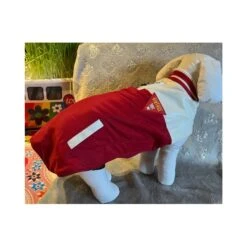 Wouapy | Chien | Manteaux Teddy Rouge Et Blanc
